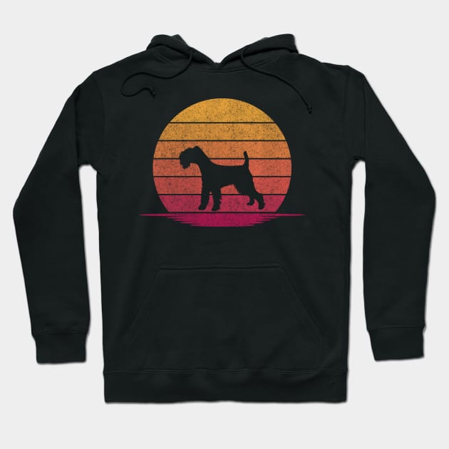 Awesome Funny Soft Coated Wheaten Terrier Gift for dog lover - Animal Silhouette Sunset Design Hoodie by mahmuq